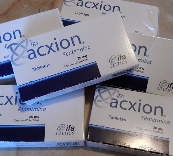 Name: Acxion Fentermina Generic name: Phentermine Strength: 30mg Package: 30 Tablets box