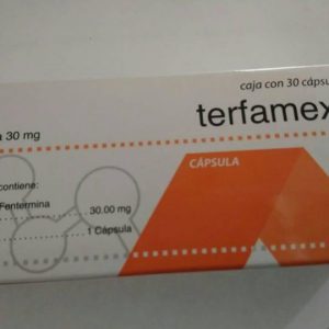 Name: Terfamex Fentermina Generic name: Phentermine Strength: 30mg Package: 30 Capsules box